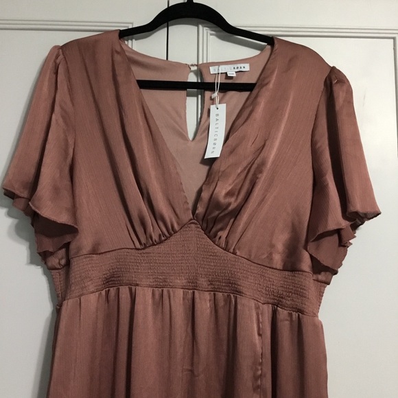 NWT BALTIC BORN PRAGUE Silky Copper Pink Brown maxi Dress XXXL - Picture 3 of 13